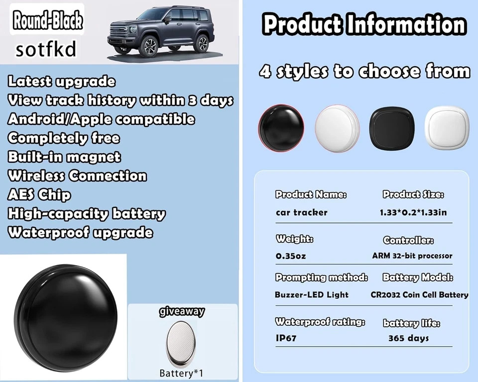 GPS Tracker Vehicles Device Car Android Ios Universal No Monthly Fee View Tracks