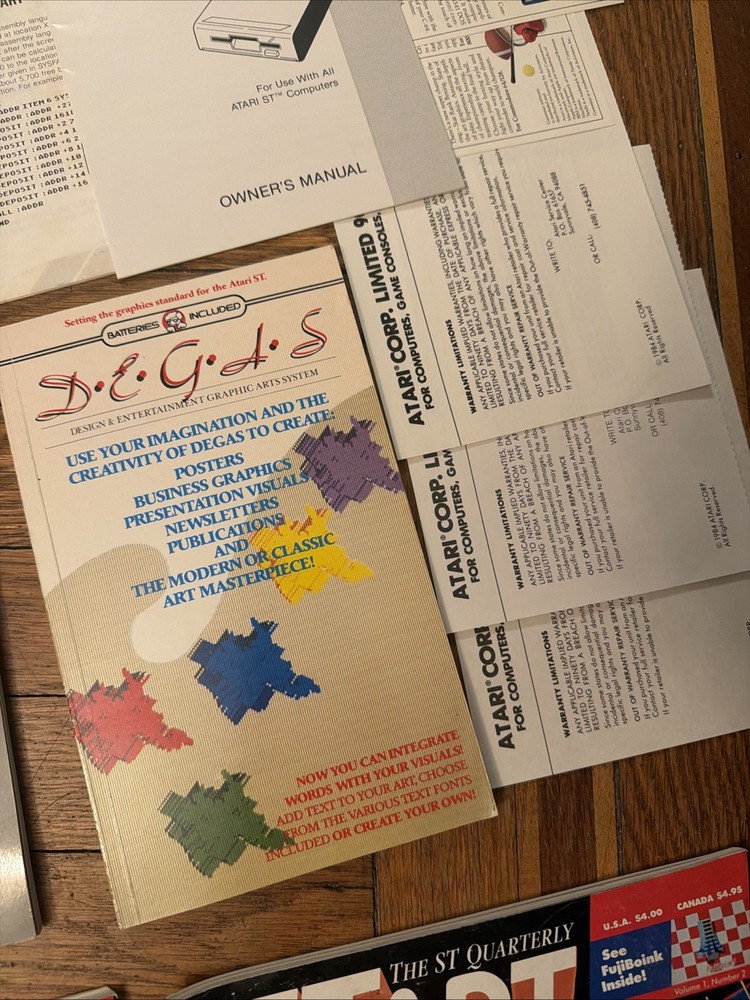 Atari ST Computer Owner's Manual Magazines Sourcebook Inserts & More - Huge Lot