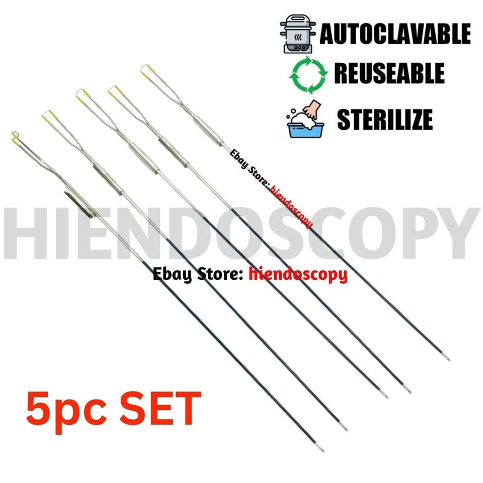 Monopolar Cutting Loop Working Element TURP Set Urology Instruments 5 Pc Set New