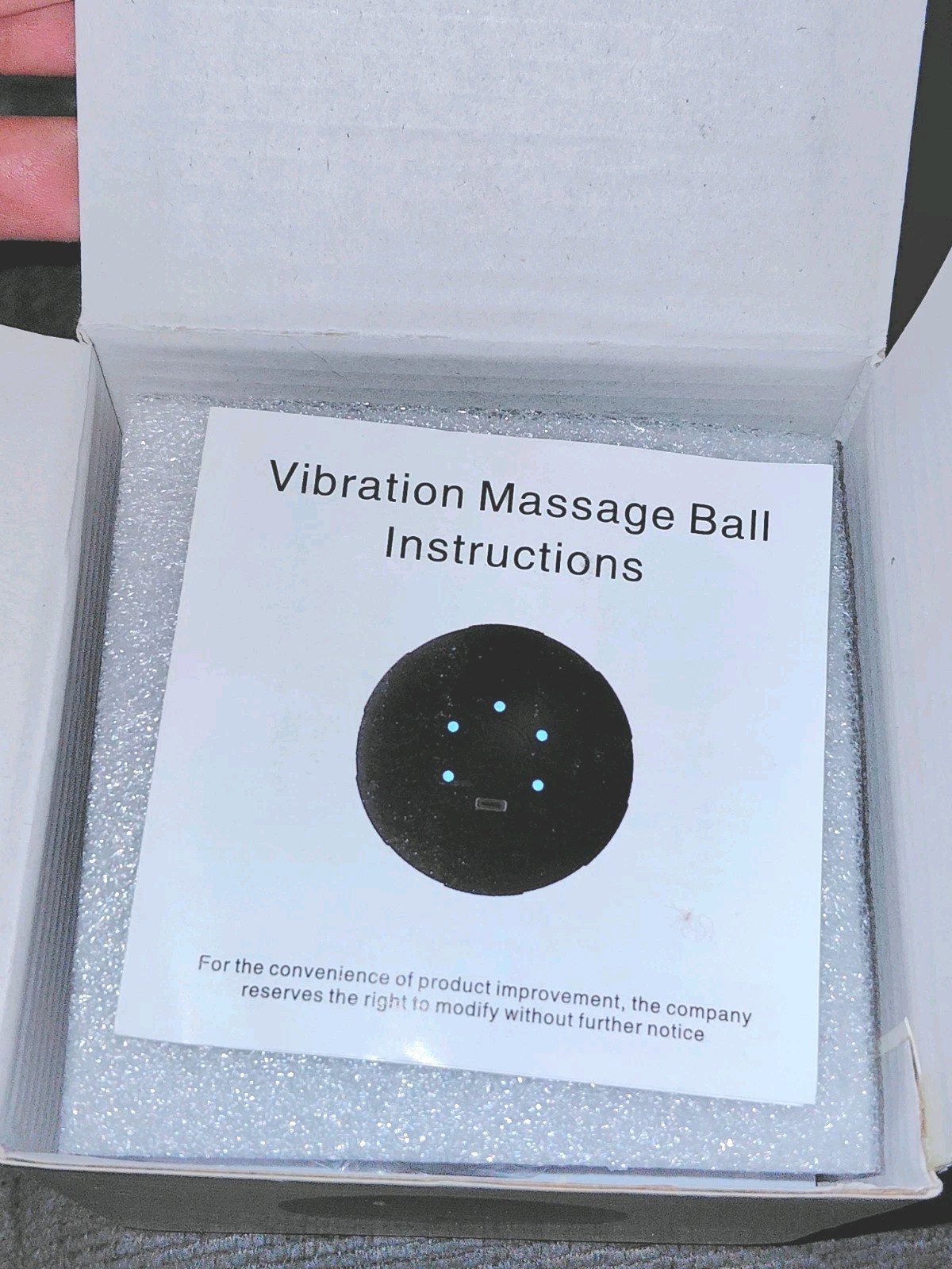 JIEJUNJIE Vibrating Massage Ball with Heat, 5 Modes, Memory, Myofascial Relea...