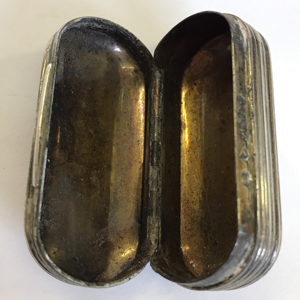 Fine Antique Georgian Solid Silver Snuff Box Thomas Willmore 1801 5.3cm X 2.6cm
