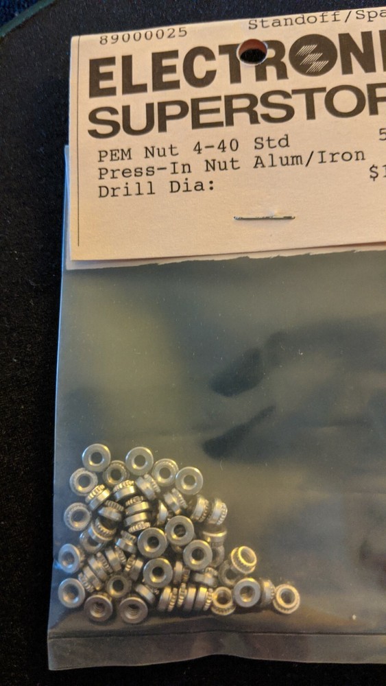 PEM 4-40 press-in nut 50 per bag