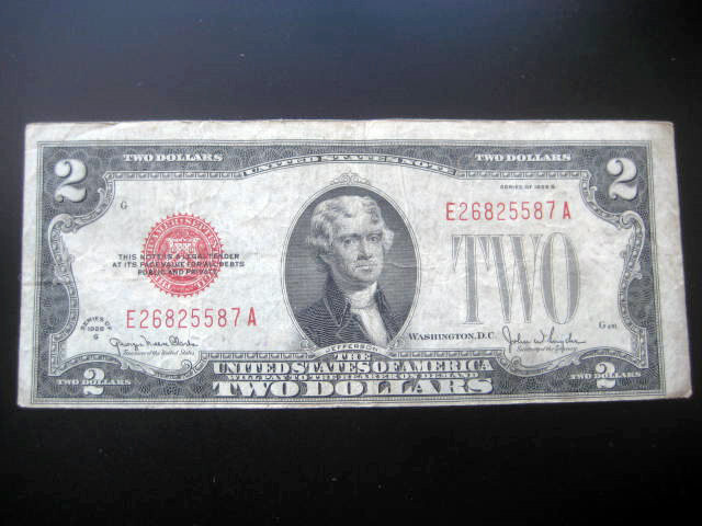 $2 1928 ((G)) UNITED STATES NOTE CHOICE VF NOTE