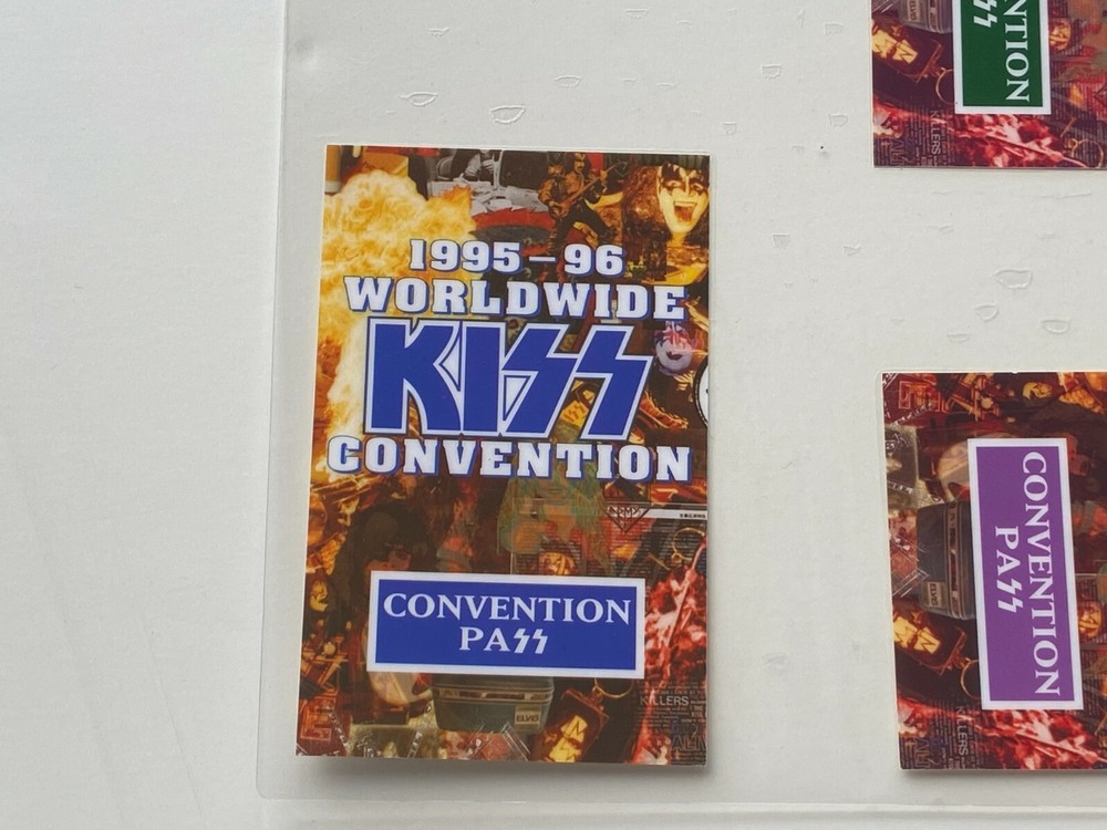 KISS vintage Laminate Pass UNCUT SHEET Unplugged Convention Concert Tour 1995