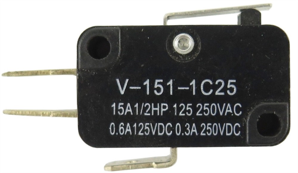 V-151-1C25 Micro Limit Switch,  Short Hinge Lever, SPDT