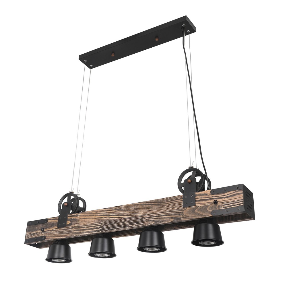 Rustic Dining Room Ceiling Fixture with 4 E26 Bulb Sockets for Dining Room