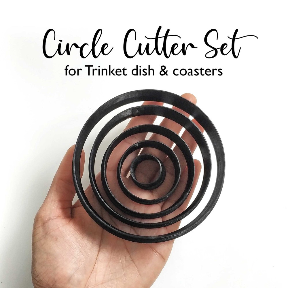 Large CIRCLE Cutter Set | Trinket dish  & Coaster clay cutter |
