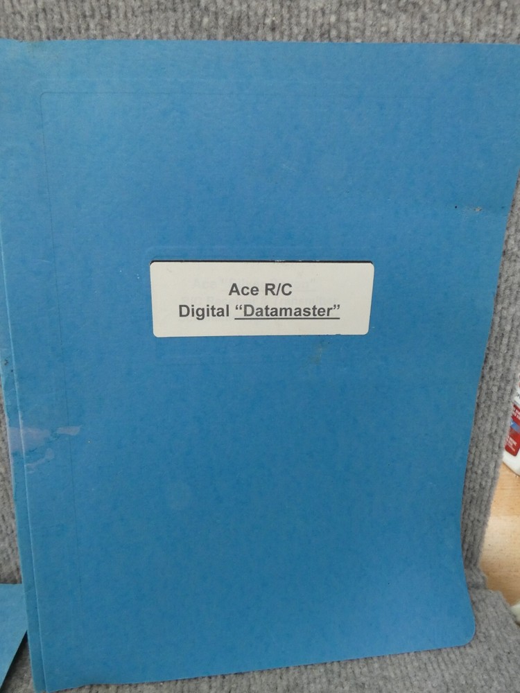 VINTAGE ACE RC  SILVER SEVEN DIGITAL DATAMASTER  MANUAL INSTRUCTIONS