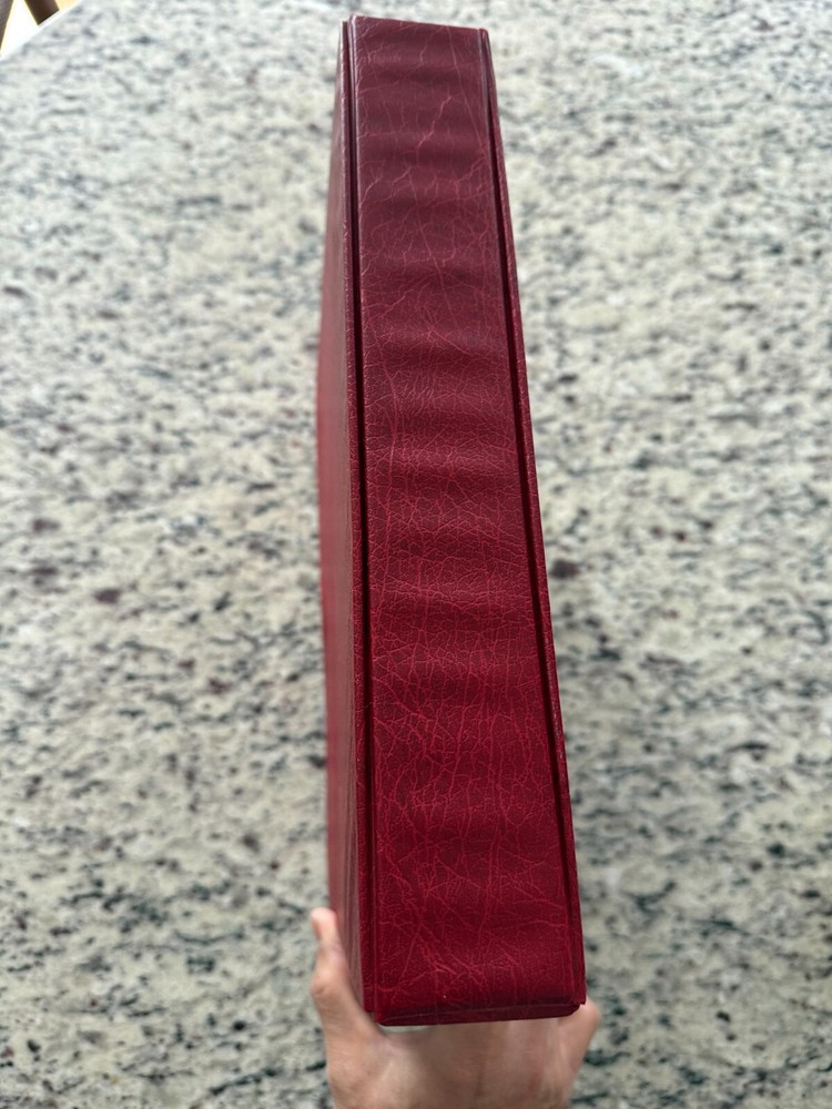 Lighthouse Vario 3-Ring Binder & Slipcase Red with 41 1S 1 Pocket Stock Pages