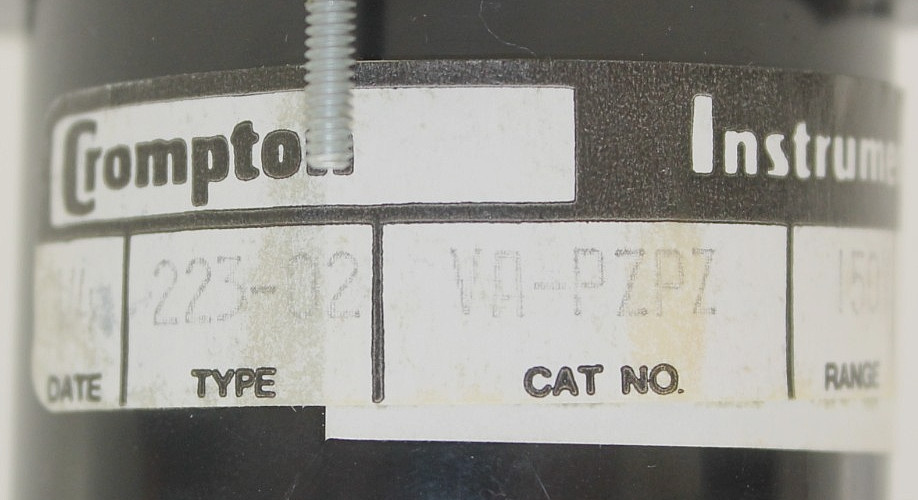 Crompton 223-02 -VA-PZPZ Panel Meter