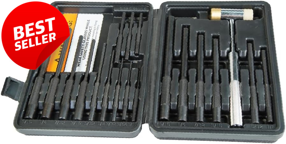 Master Roll Pin Punch Set Dual Sided Hammer Storage Case Gunsmithing US