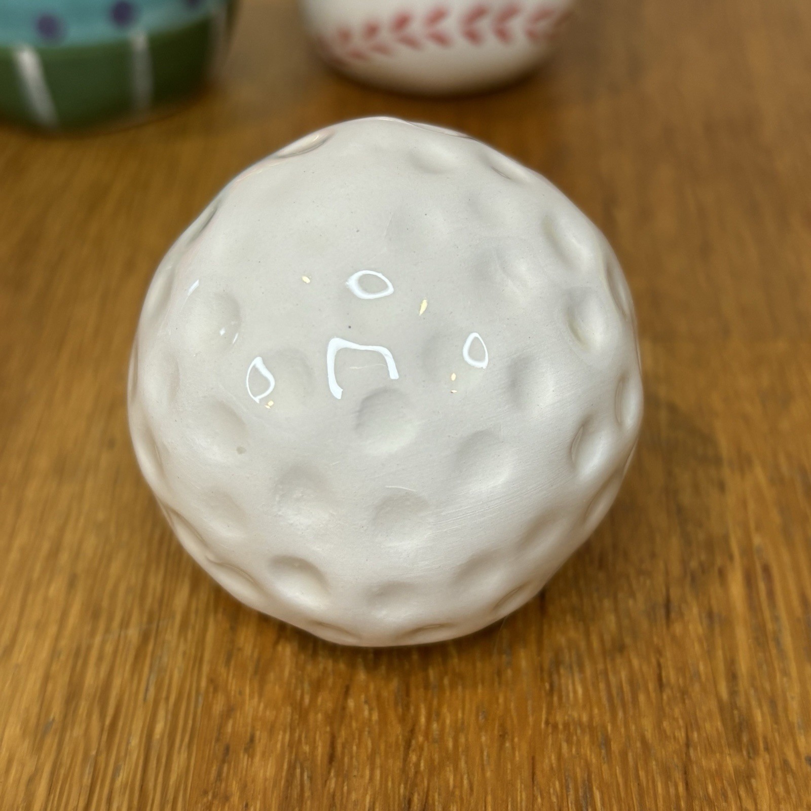 NWT (Set Of 6) Ceramic Charcuterie Board Toppers 3” Watermelon Baseball Golf Egg