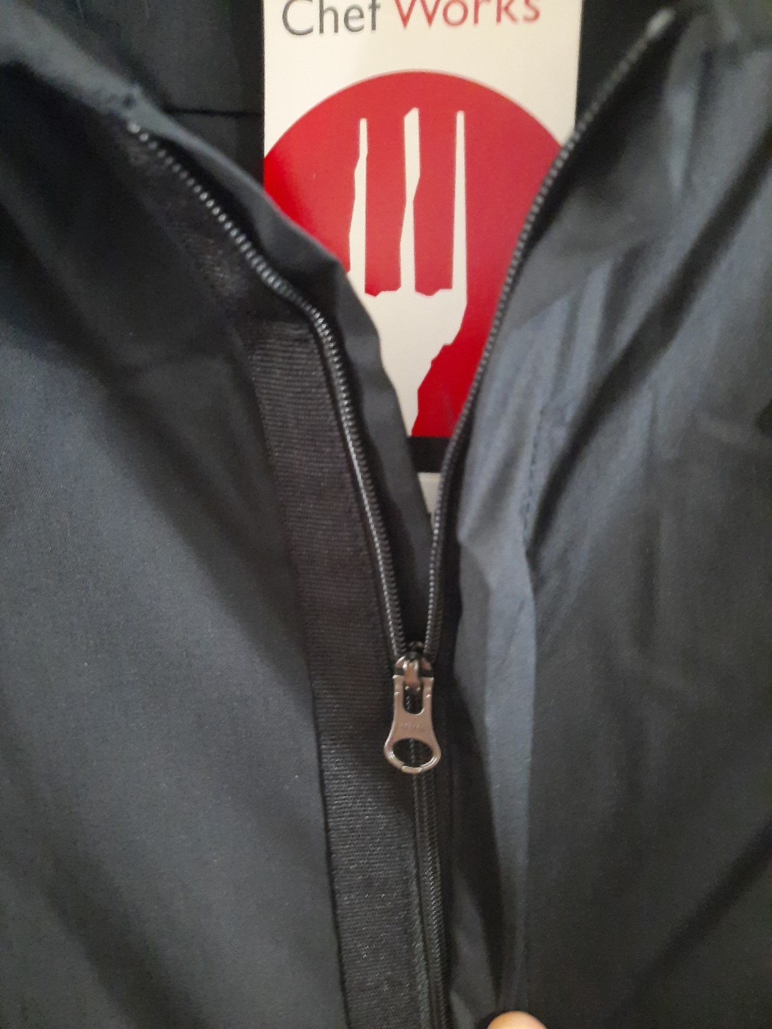 MENS Small Chef Works Shelby Zip Front Shirt.FOH, Busser, Server, Utility, Bar.