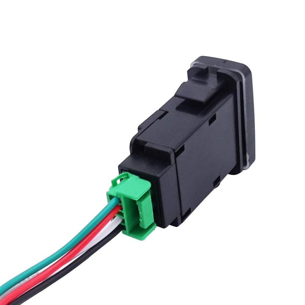 Fog Lights Symbol Push Switch White Backlight ON-Off Switch with Connector Wi