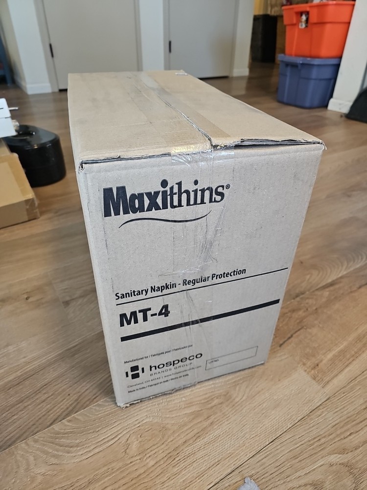 Case (249) Hospeco Maxithins Full Protecton Pads MT-4 Individually Packed