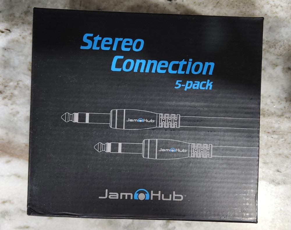 JamHub Jam Hub Stereo Connection 5-pack color coded 12 foot cables