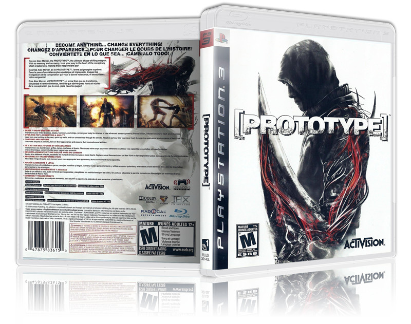 Prototype - Replacement  PS3 Cover and Case. NO GAME!!