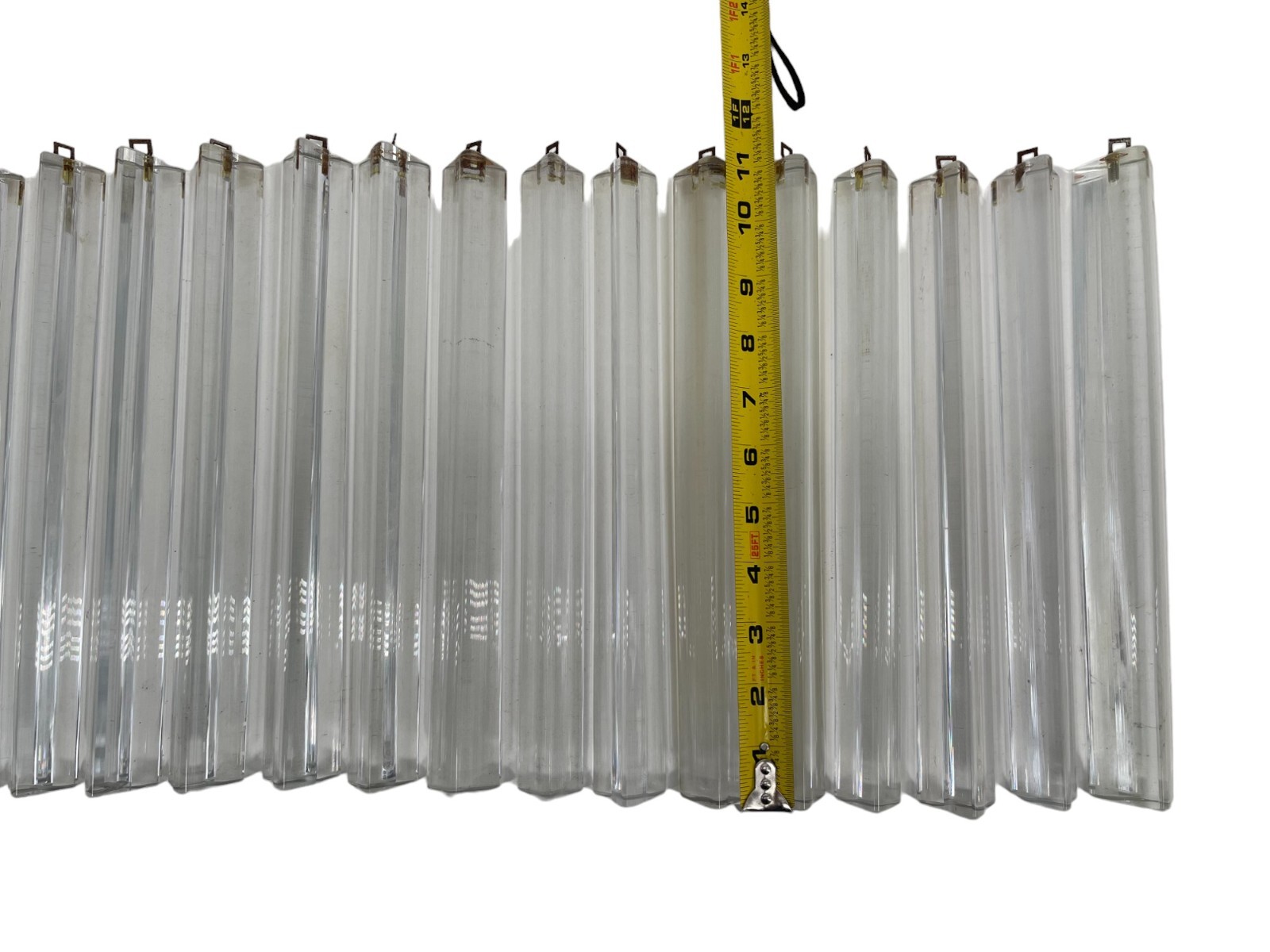 Lot Of 20 Glass Tri Lobe Rods Part Replacement For Chandeliers 11” Long