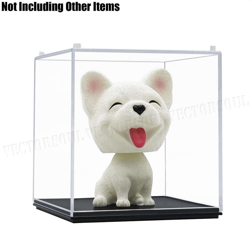 US Clear Acrylic Display Box Case Perspex Dustproof Plastic Base Protection 3.9"