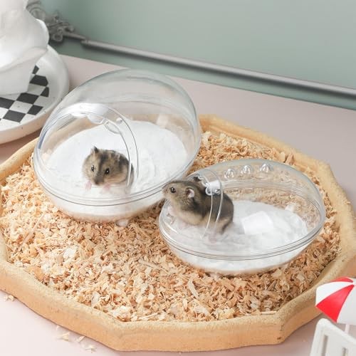Transparent Hamster Sand Bath Container, Cage Accessory Box Keeps Sand Large