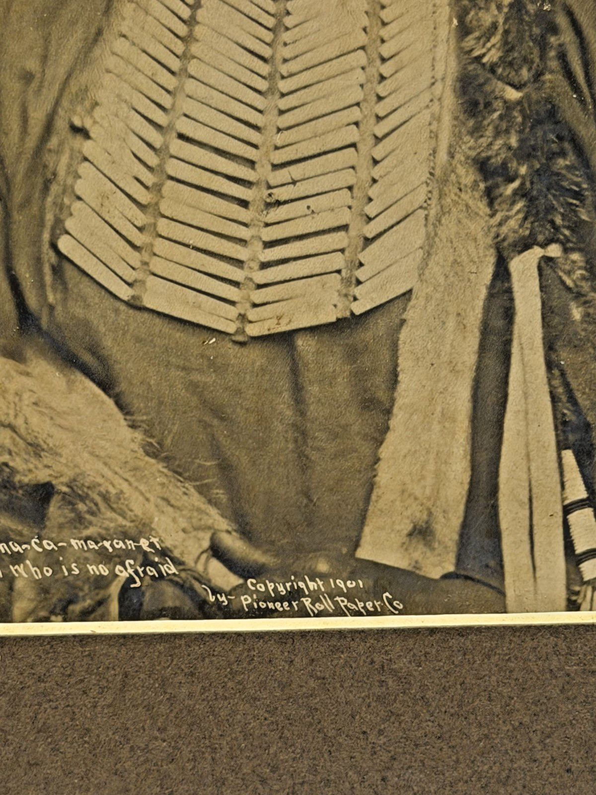 Antique Native American Indian Photograph of Chief Wah-Shun-Gah of Kaw Nation