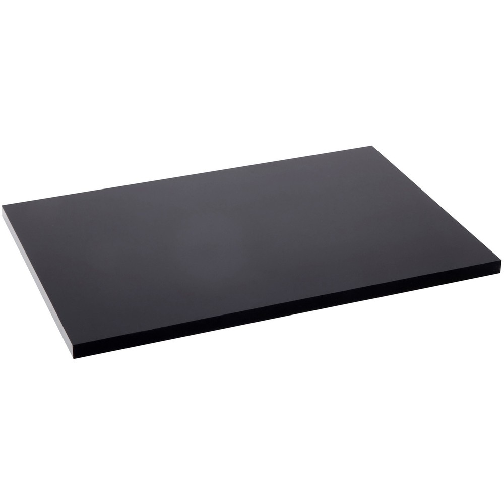 Plymor Black Acrylic Rectangular Display Base, 6" W x 4" D x 0.25" H