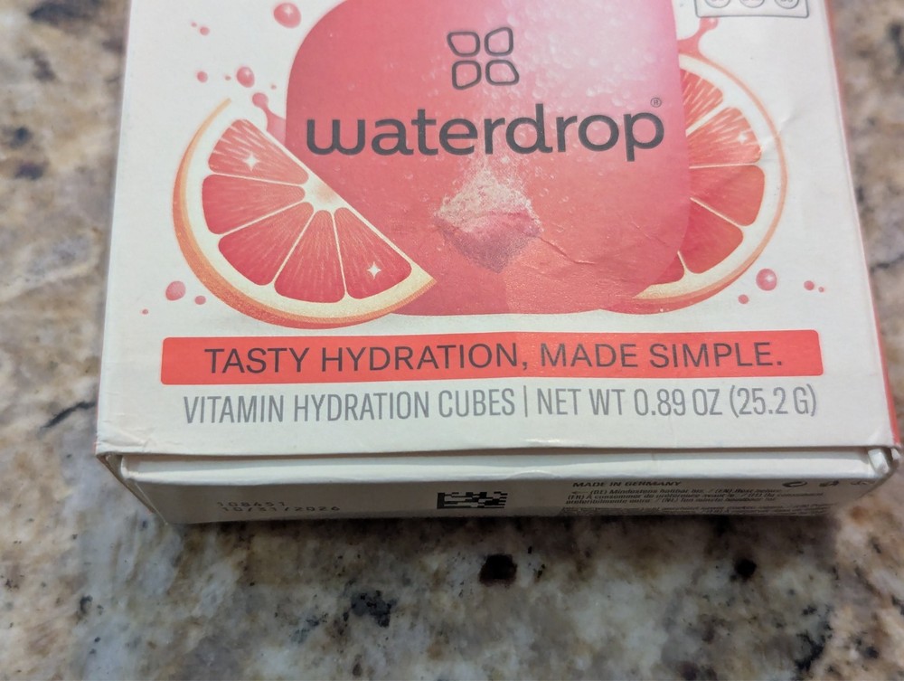 Waterdrop Microdrink Grapefruit Vitamin Hydration Cubes 0.89oz exp: 10/2026