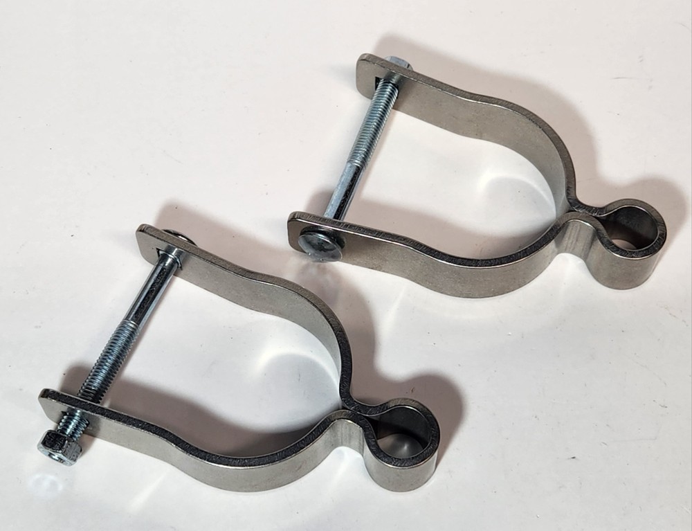 2 Pcs Chain Link Fence Gate Post Hinge for Outside Diameter Post/Pipe Pressed