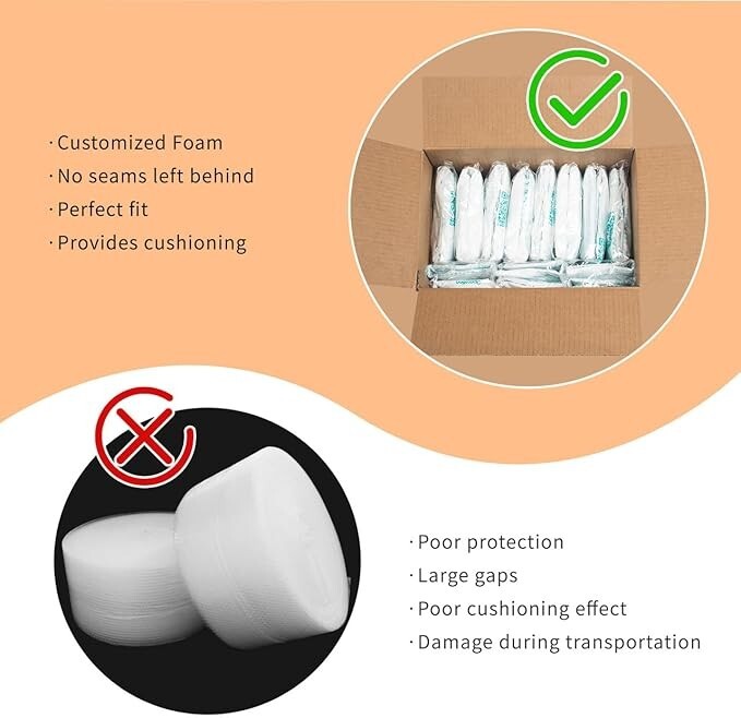 Foam Bags For Shipping 12 Pack #80 Room Temperature Expanding Foam Packaging Bag