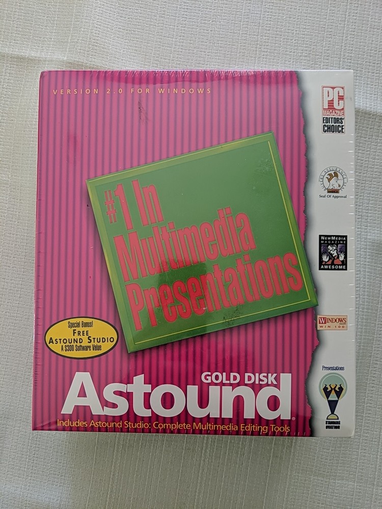 Gold Disk ASTOUND Multimedia Presentation WINDOWS NEW SEALED Version 2.0