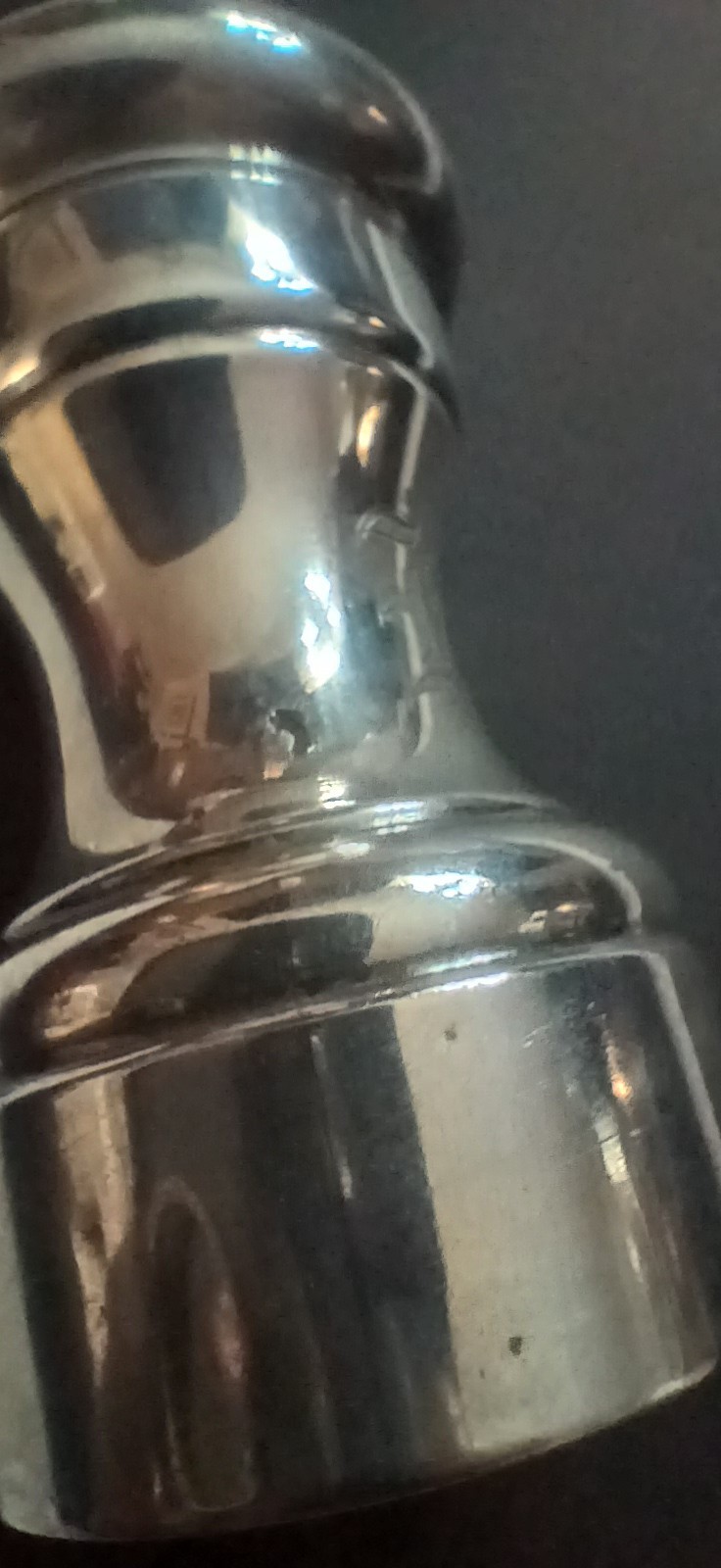 Vintage French Sterling Silver Pepper Grinder