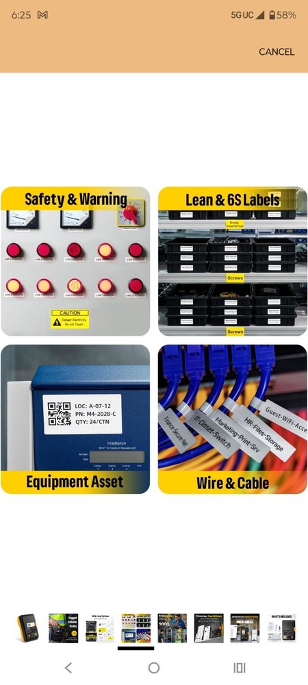 Makeid EP53 Portable Industrial Label Maker, 2" Print Head Bluetooth Label Pr...