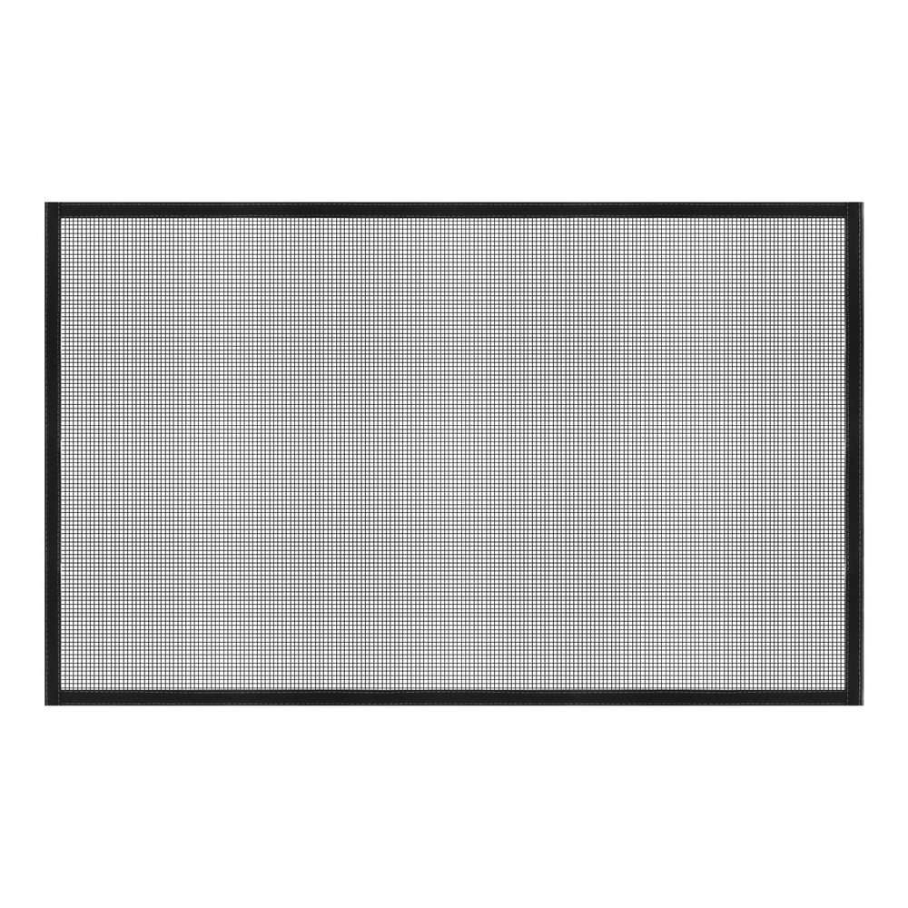 Window Screen Mesh, 31" x 59" Fiberglass Net Mesh Black Frame Hook and Loop