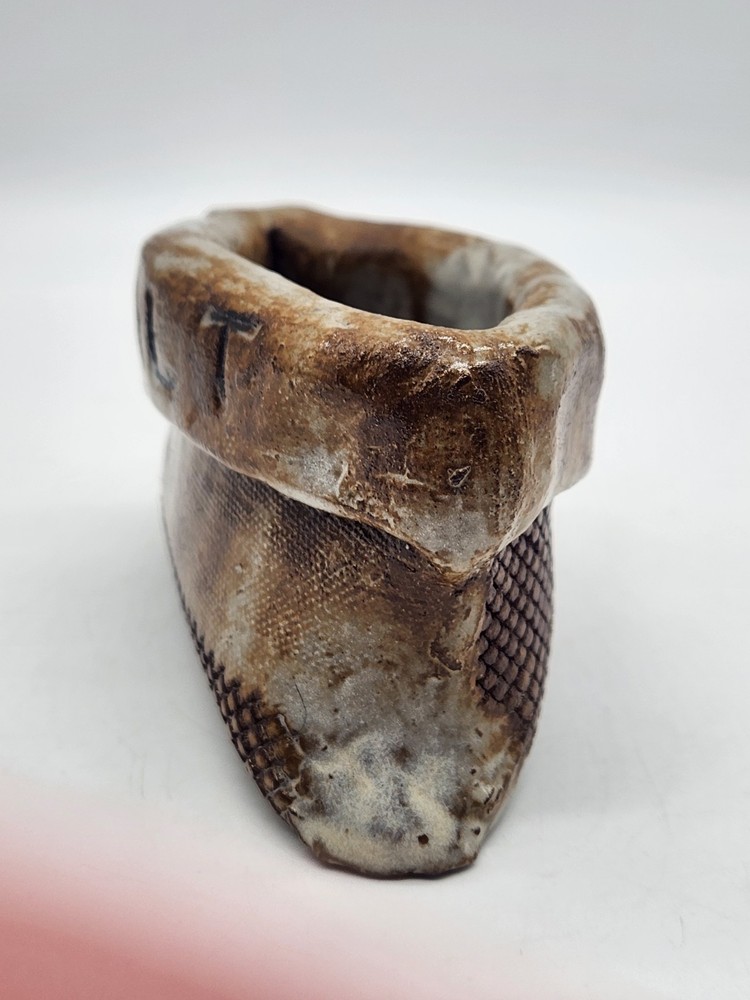 Studio Art Pottery Burlap Sack Salt Cellar