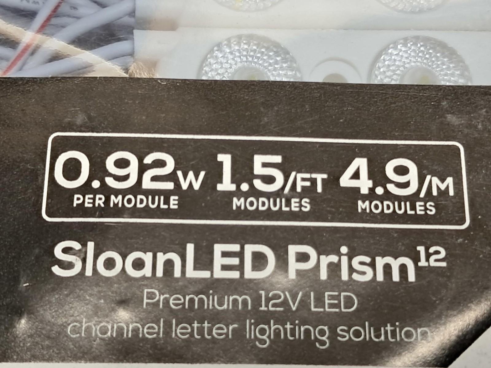 SloanLED Prism 12V 6500K White Channel Letter 58 Modules 701269-6W12SJ1-MB