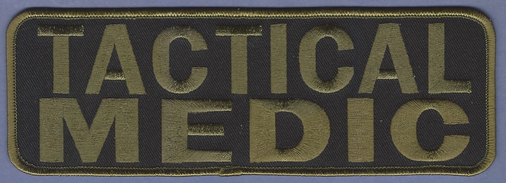 TACTICAL MEDIC JACKET PATCH 2.5" X  7.5" GREEN