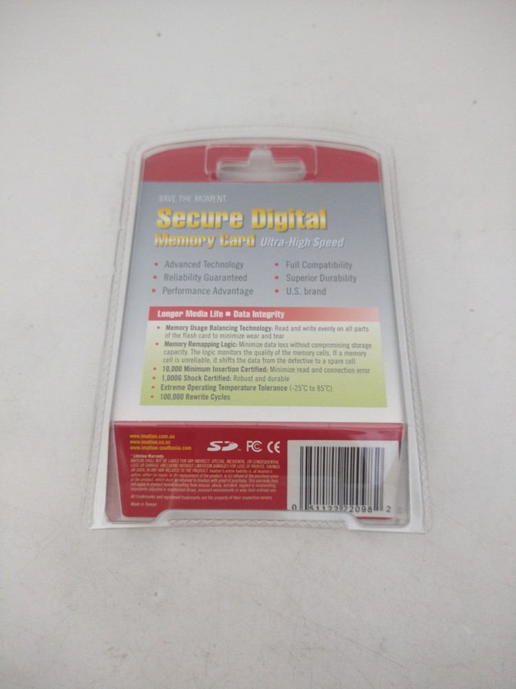 Imation 128MB SD Genuine Camera Memory Card | NEW, SEALED