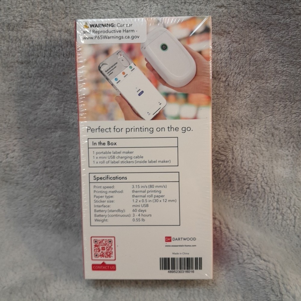 Dartwood Label Maker - Mini USB Portable Label Printer Machine
