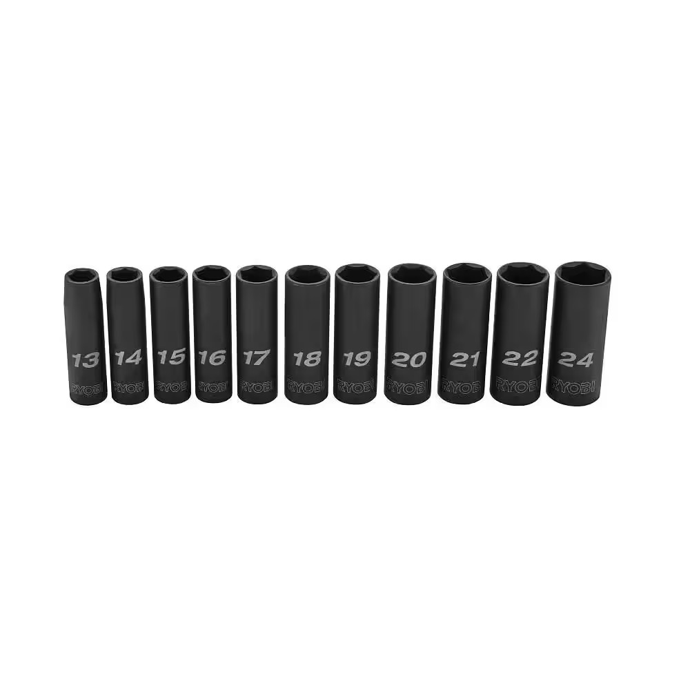 1/2 in Metric Deep Impact Socket Set (11-Piece)