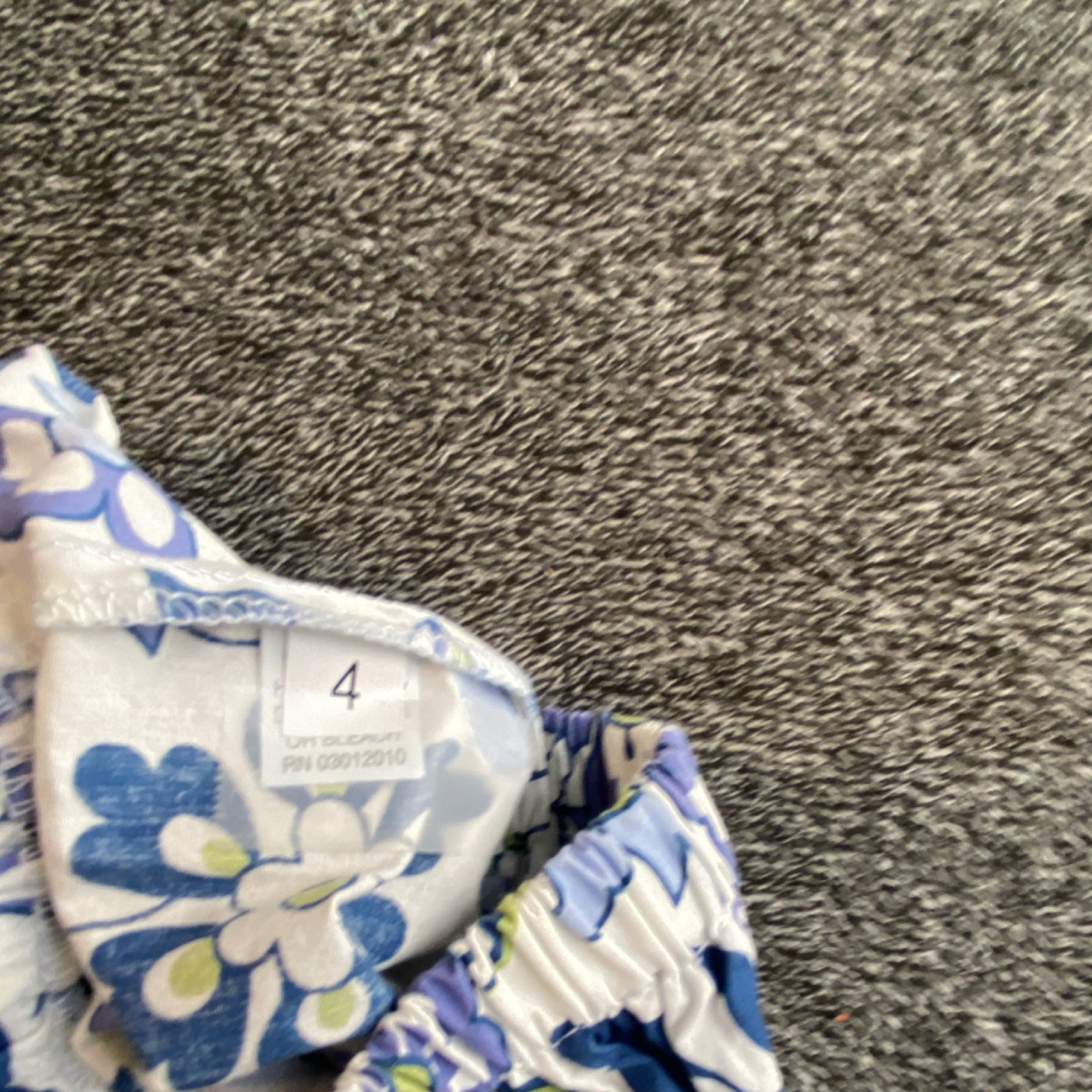 Dolly Wolly Doodle Girls Floral Striped Ruffle Top & Pants Set Blue Size 4t.