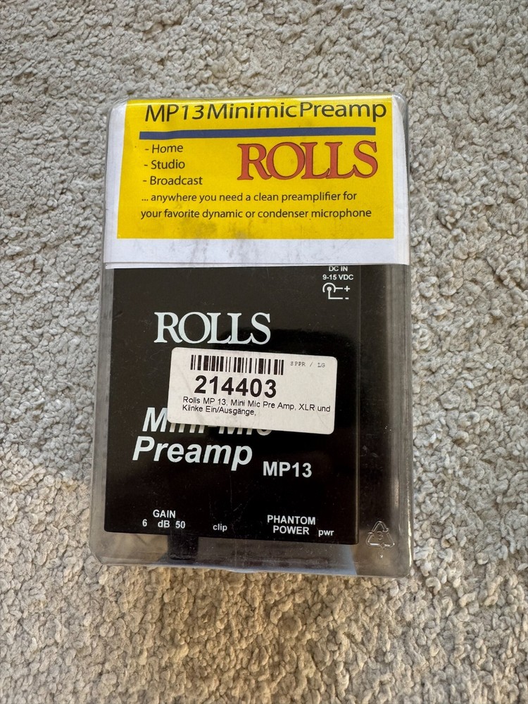 Rolls MP13 Mini-Mic PREAMP Microphone Preamp