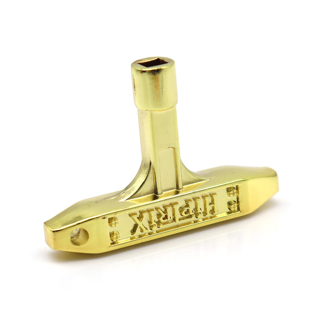 1x Drum Tuning Key, Portable Gold Square Socket Drum Tuning Key with Key Ring