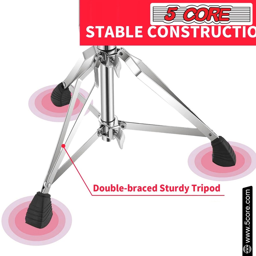 5Core Drum Throne Saddle Height Adjustable Thick Padded Seat Drum Stool Chair