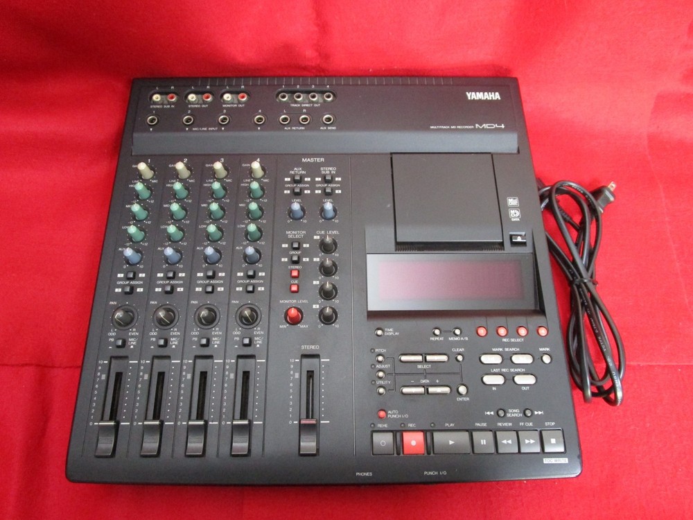 YAMAHA MD4 Mini disc Digital Multi-Track Recorder MTR TESTED w/cable #2