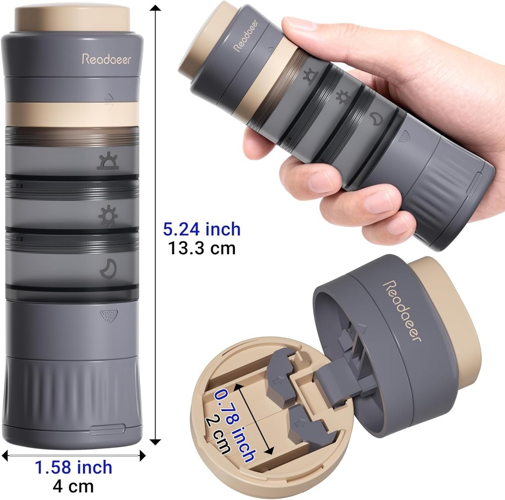Compact Pharmaceutical Organizer: Pill Cutter, Grinder & Waterproof Case