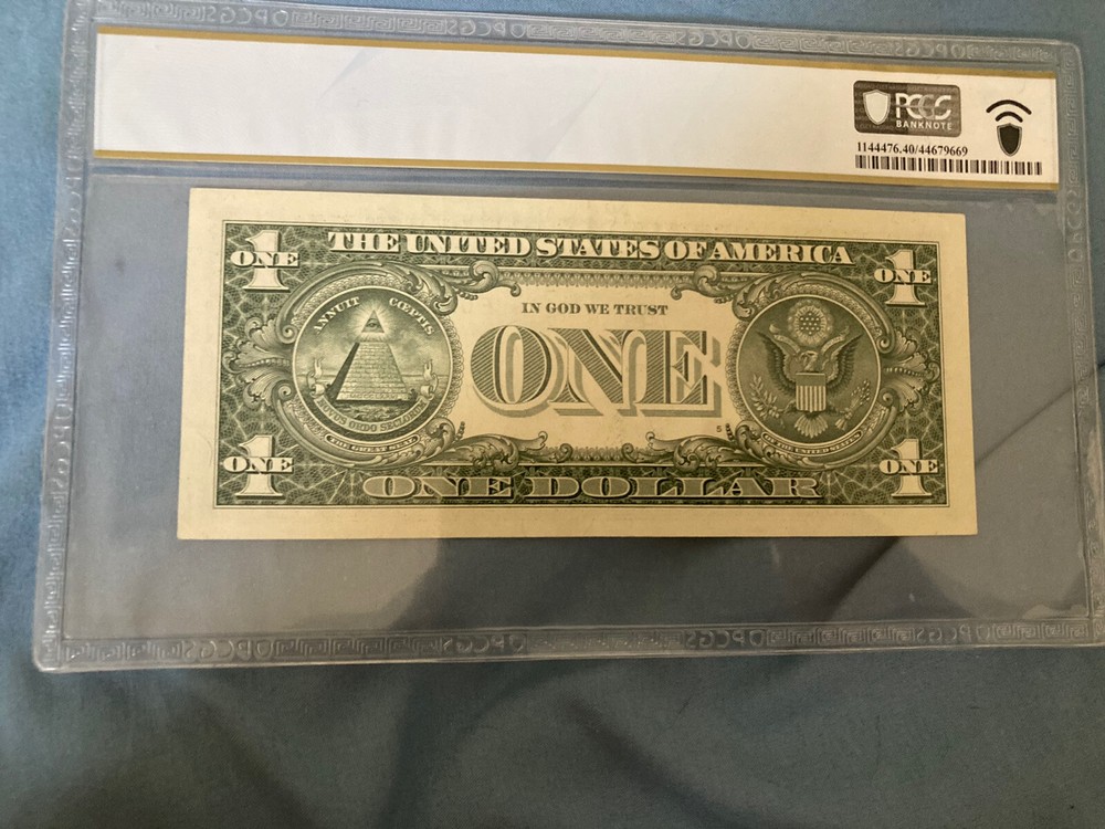 US $ Dollar Bill Error Ink Fountain Contamination Error PCGS 40