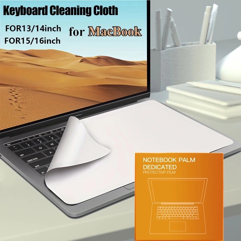 1pc Microfiber Laptop Keyboard Protector & Screen Cleaning Cloth for MacBook Pro