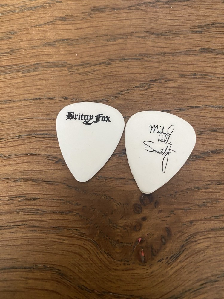Britny Fox Michael Kelly Smith Vintage Guitar Pick - 1988 Tour White!