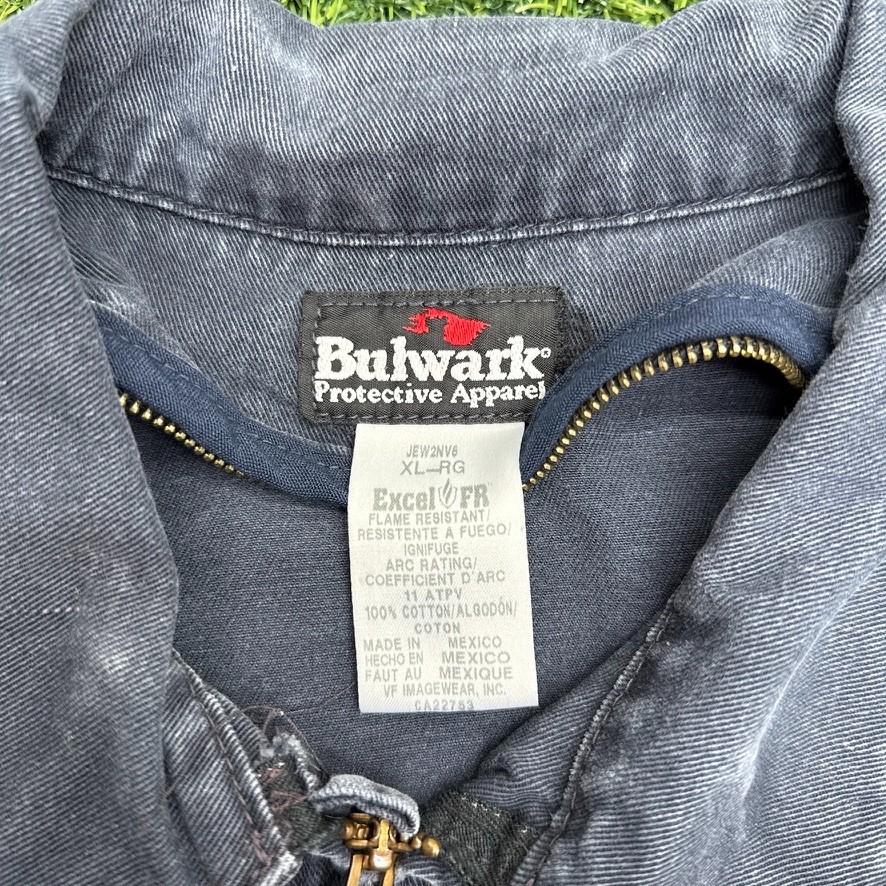 Bulwark Excel Fr Bomber Jacket Mens XL Regular Blue Flame Resistant