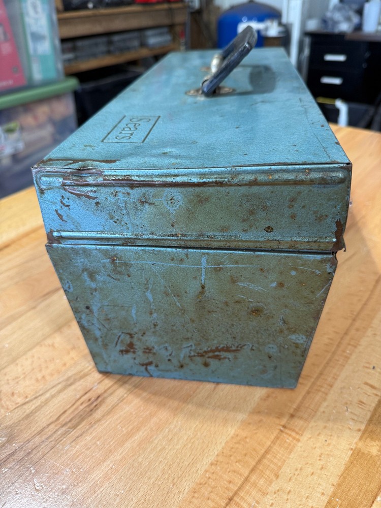 Vintage Sears Metal Tool Box (#130)